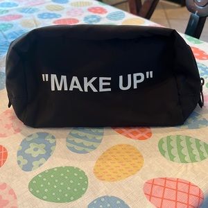 “Off-White” Makeup Pouch in Black